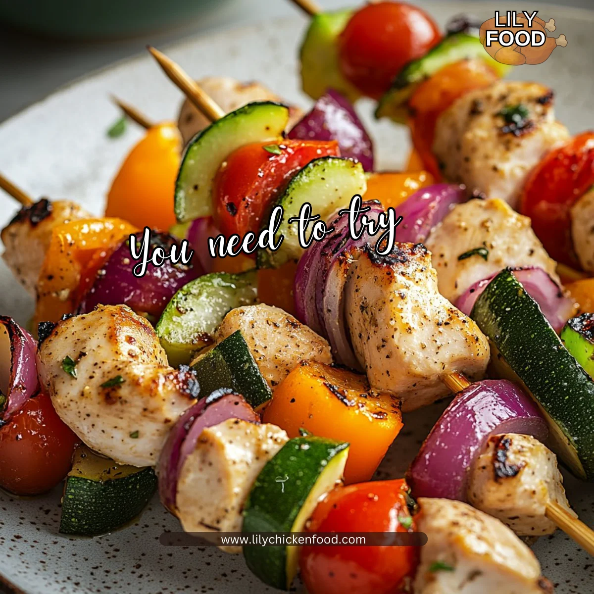 Grilled Chicken Kabobs with Vegetables