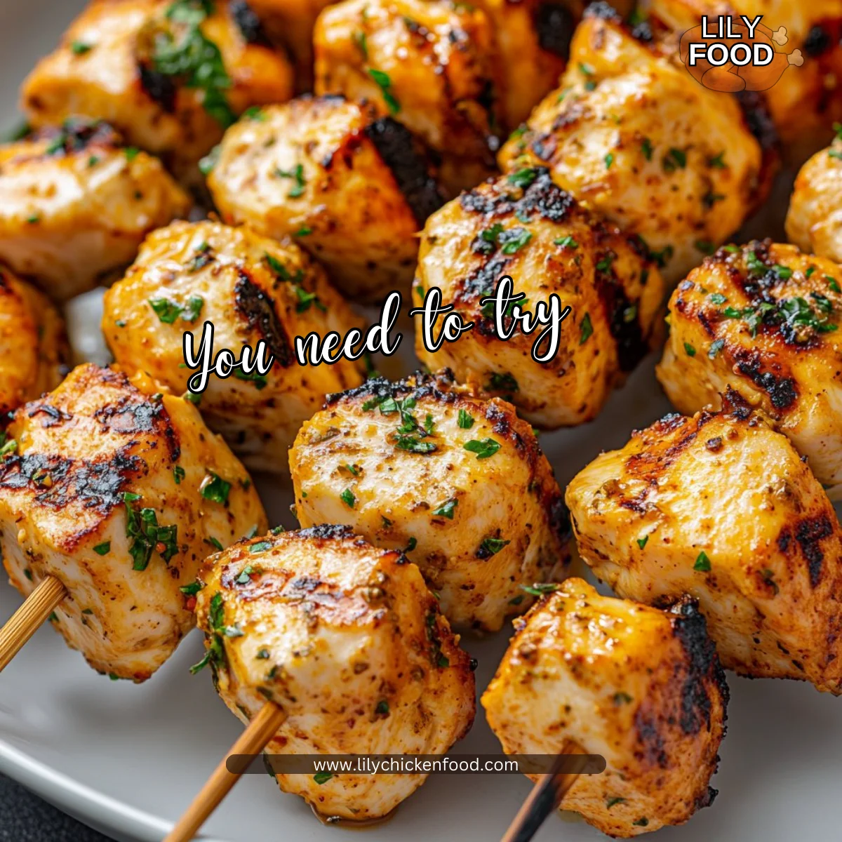 Grilled Chicken Skewers with Cowboy Butter