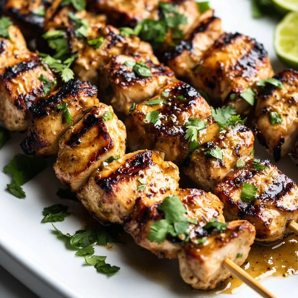 Grilled Thai Coconut Chicken Skewers
