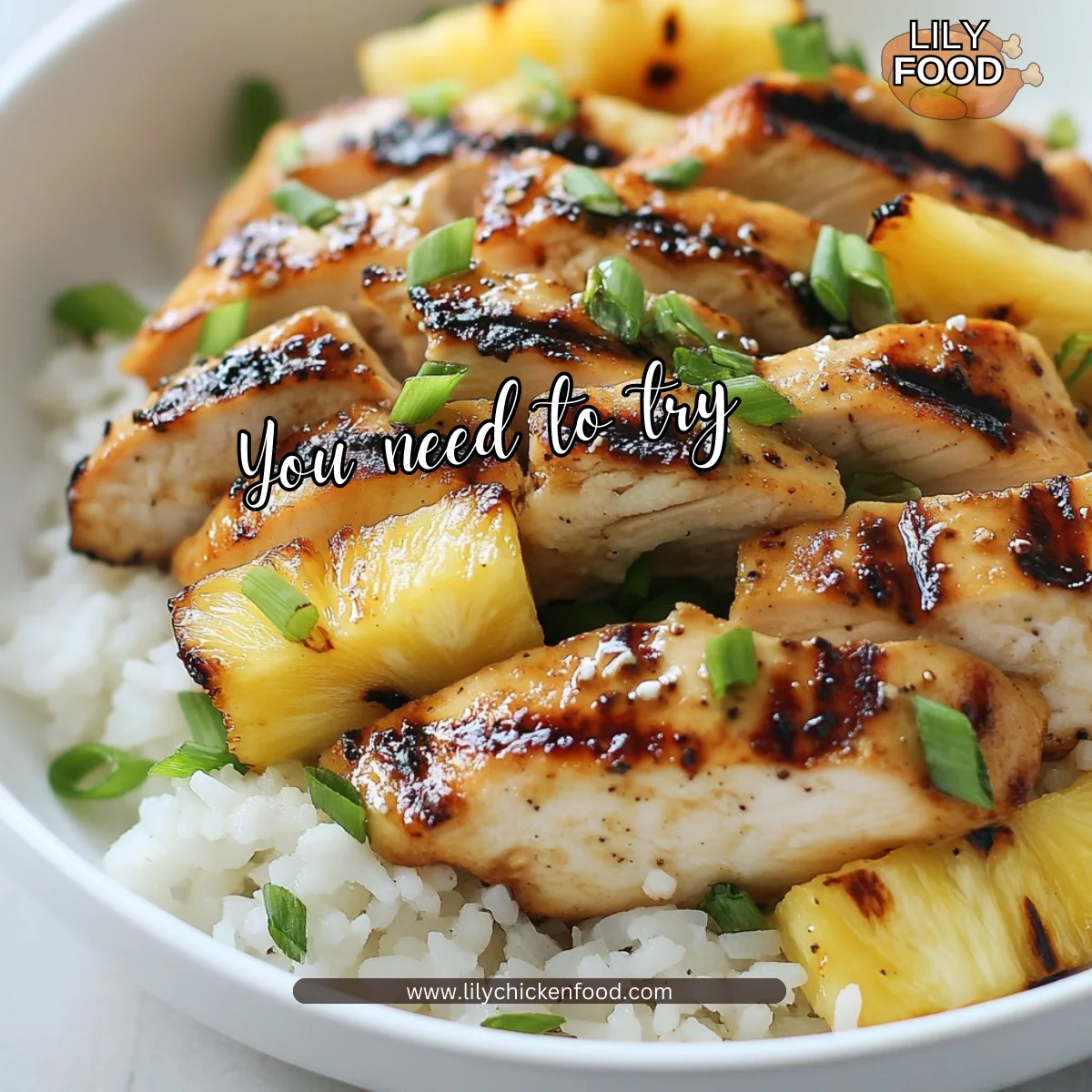 Hawaiian Chicken, Pineapple and Coconut Rice