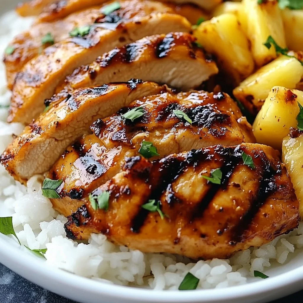 Hawaiian Chicken, Pineapple and Coconut Rice