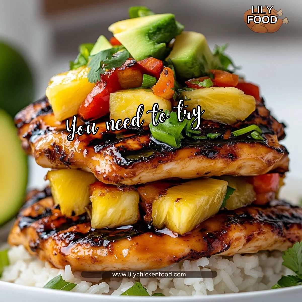 Hawaiian Turned Chicken Stack