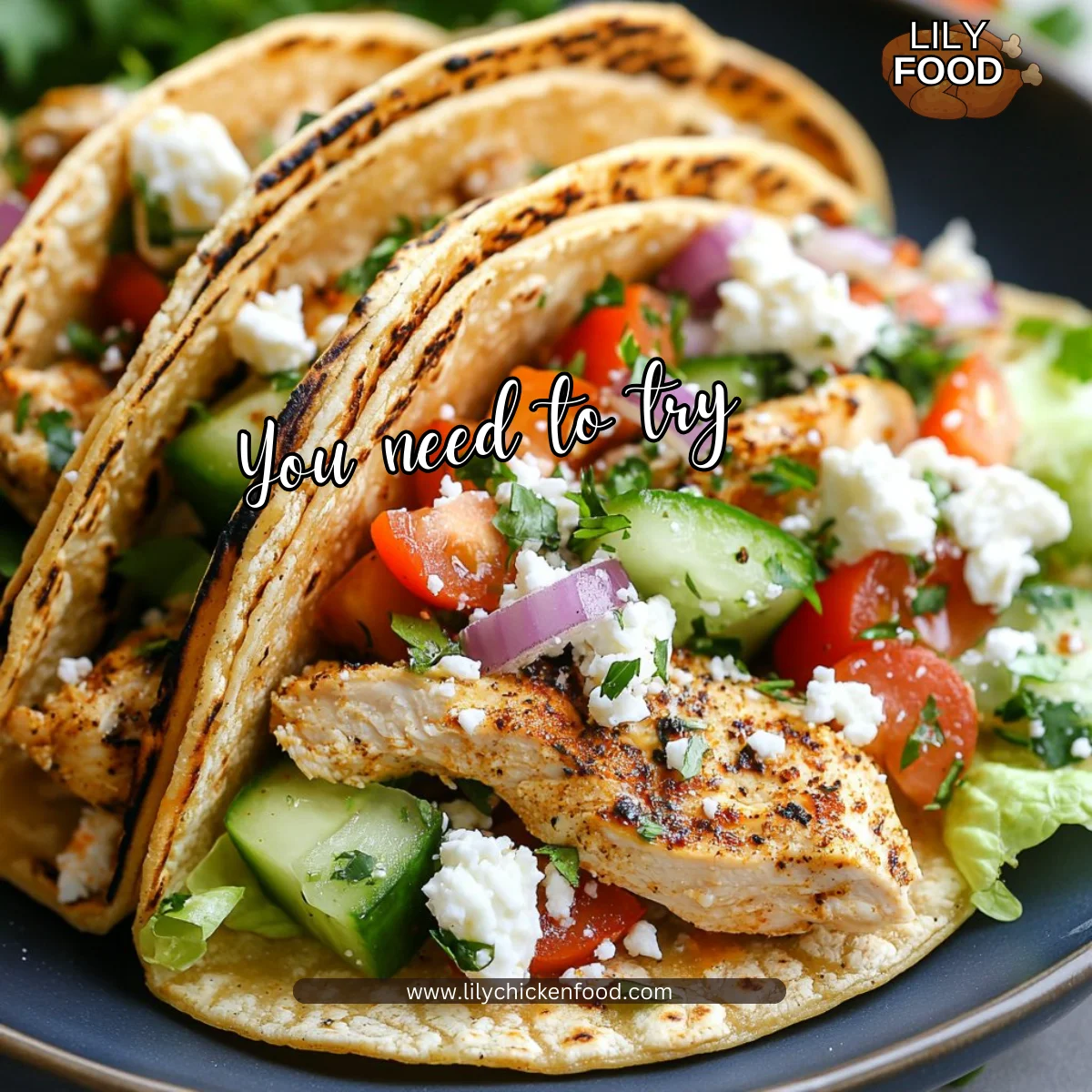 Healthy Mediterranean Chicken Tacos