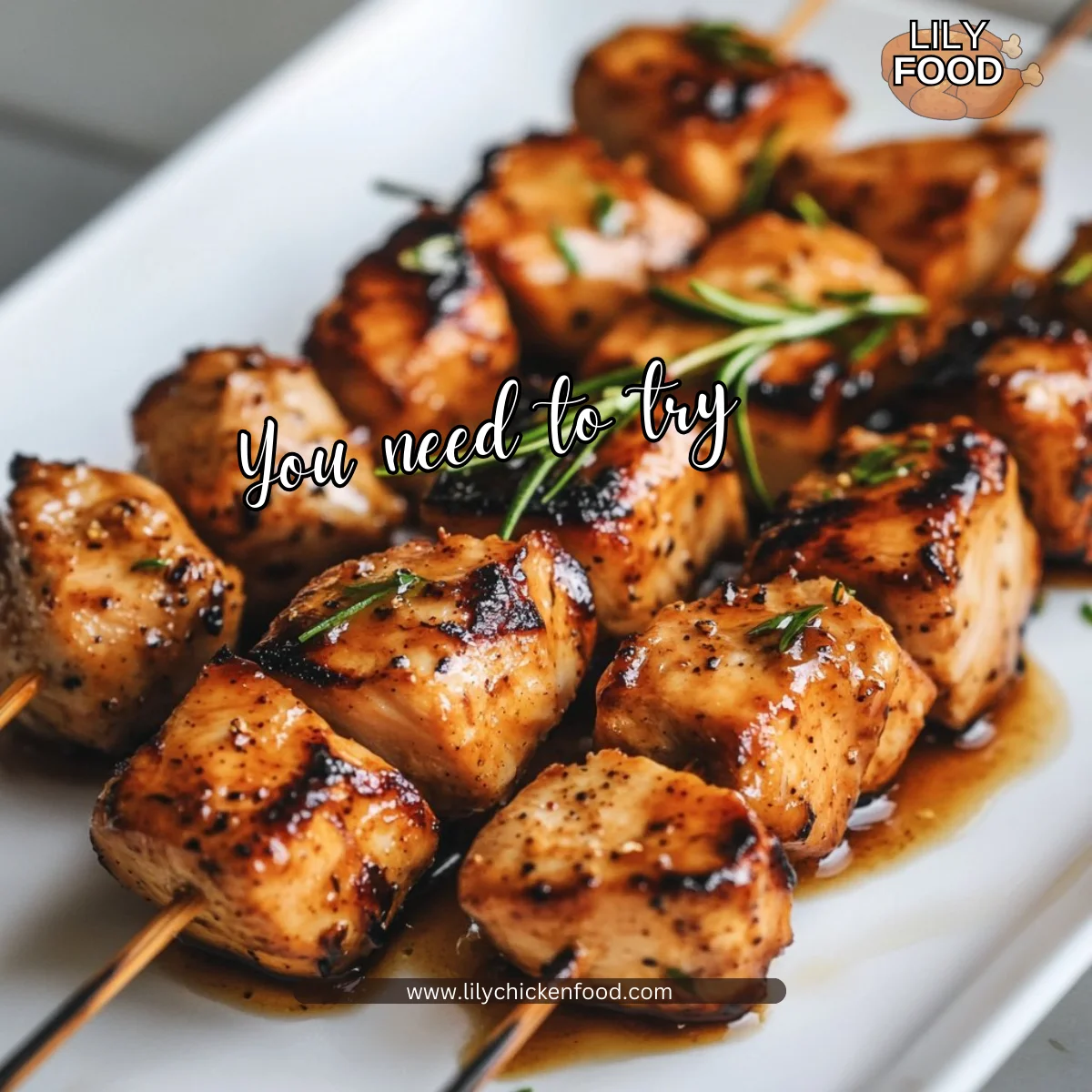 Hot Honey Grilled Chicken Skewers