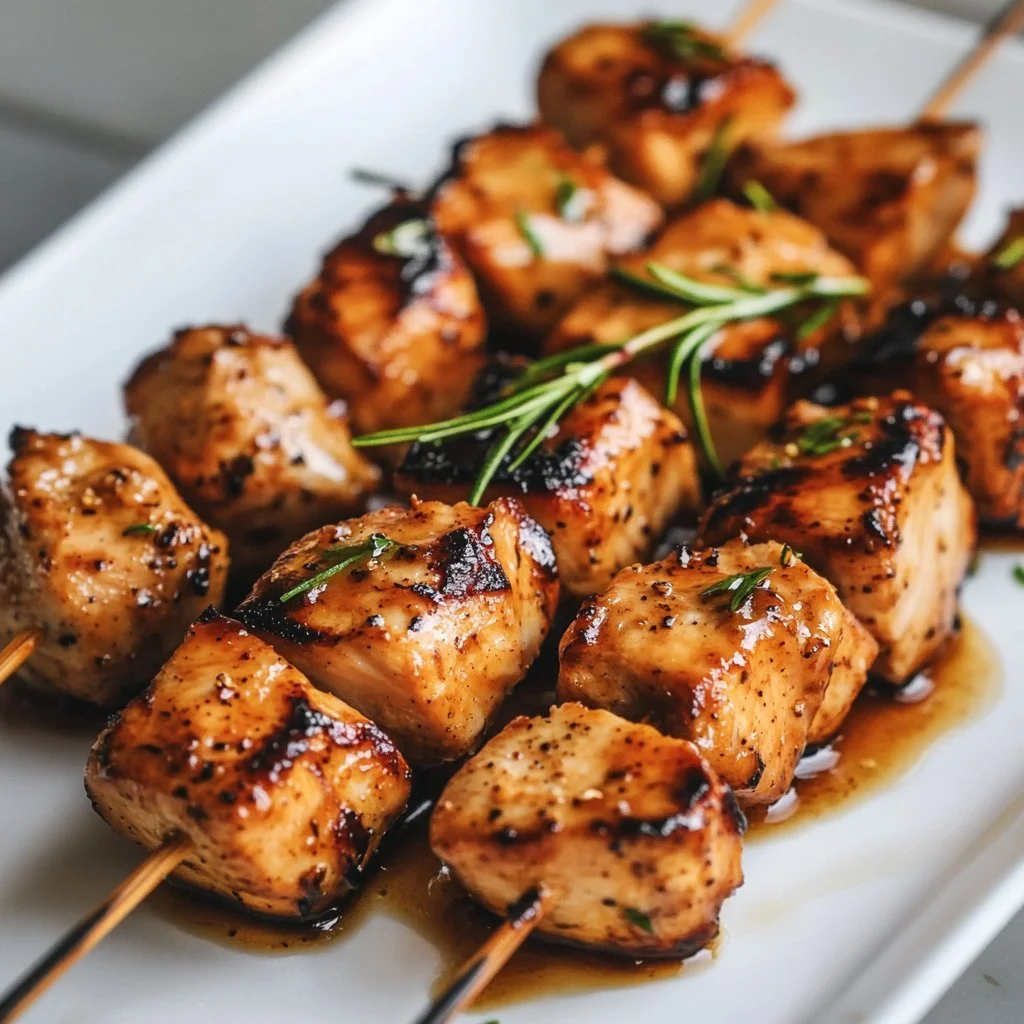 Hot Honey Grilled Chicken Skewers