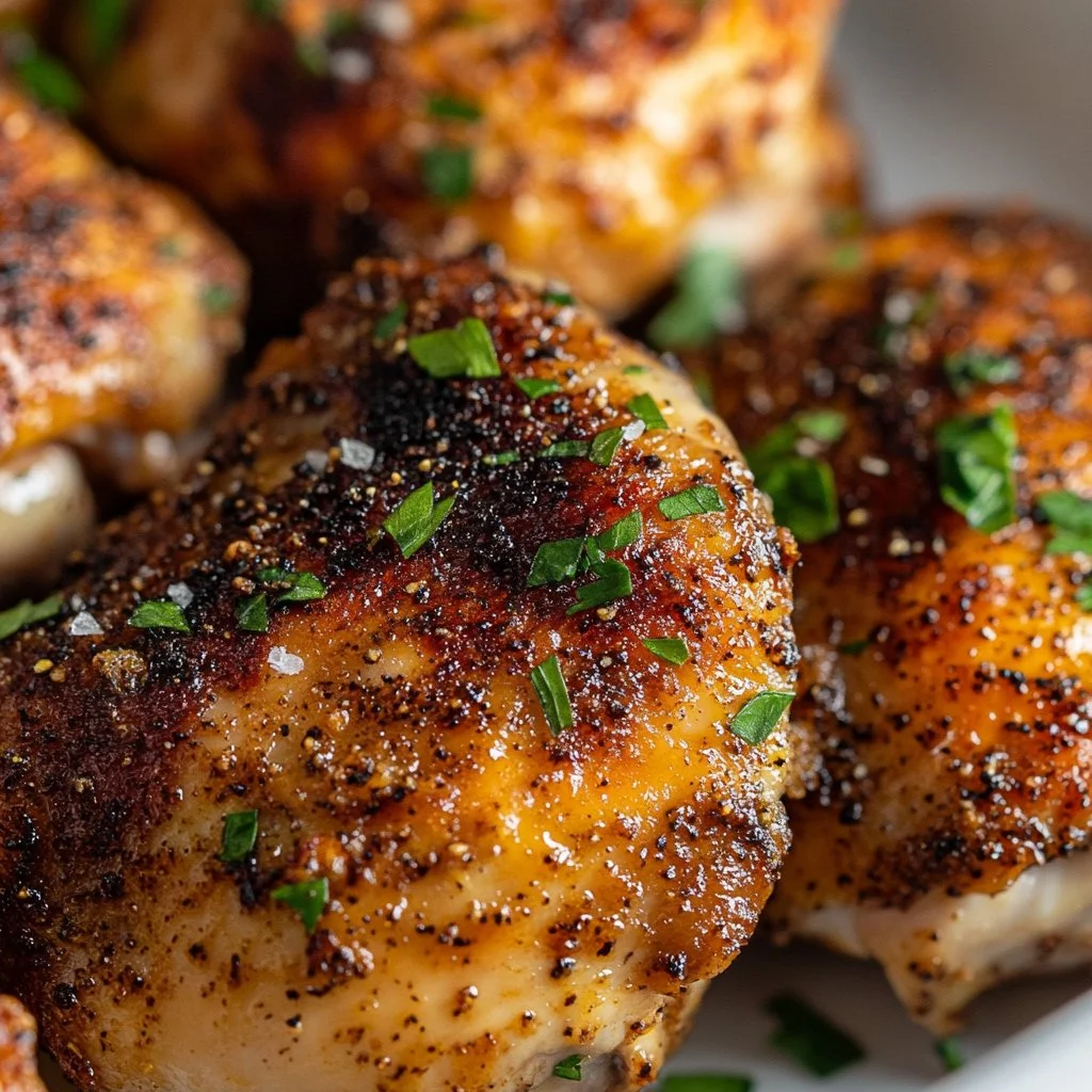 Juicy Crispy Chicken Thighs