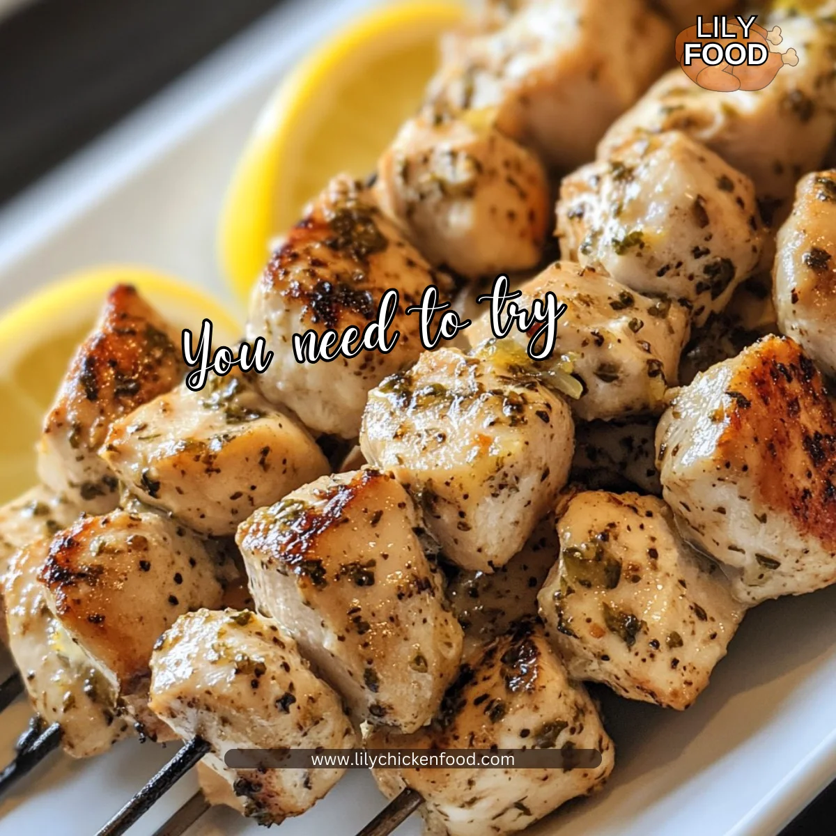 Lemon Pepper Chicken Skewers
