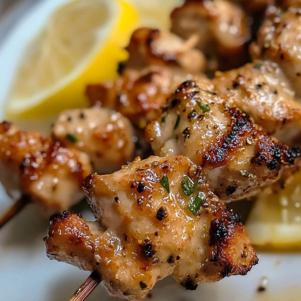 Lemon Pepper Chicken Skewers
