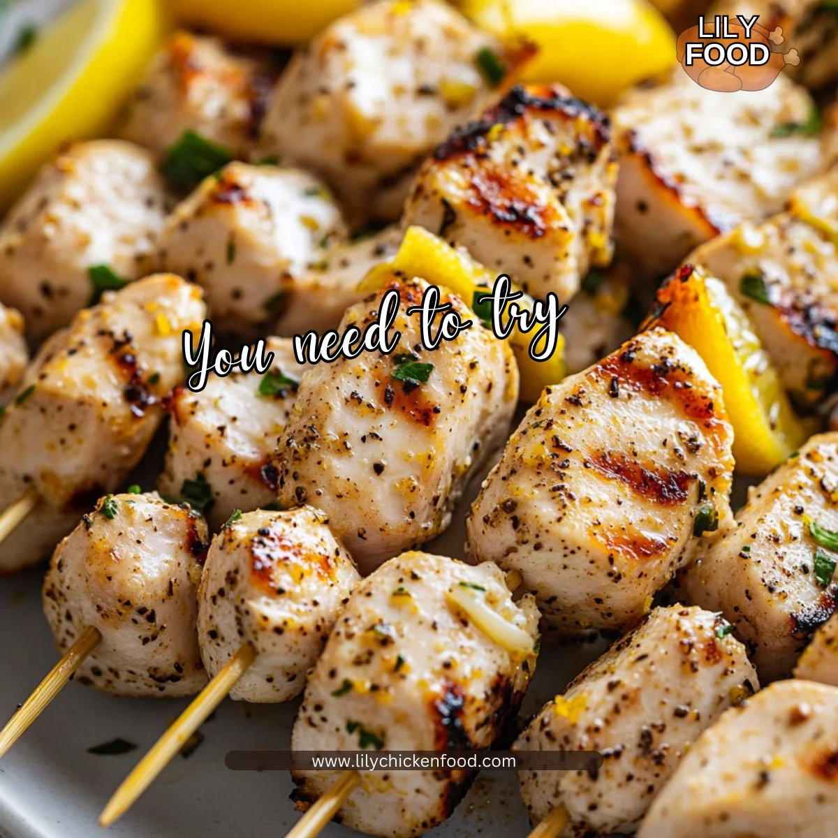 Lemon Pepper Chicken Skewers