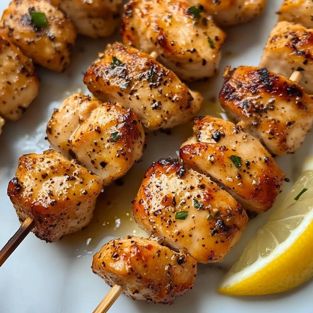 Lemon Pepper Chicken Skewers
