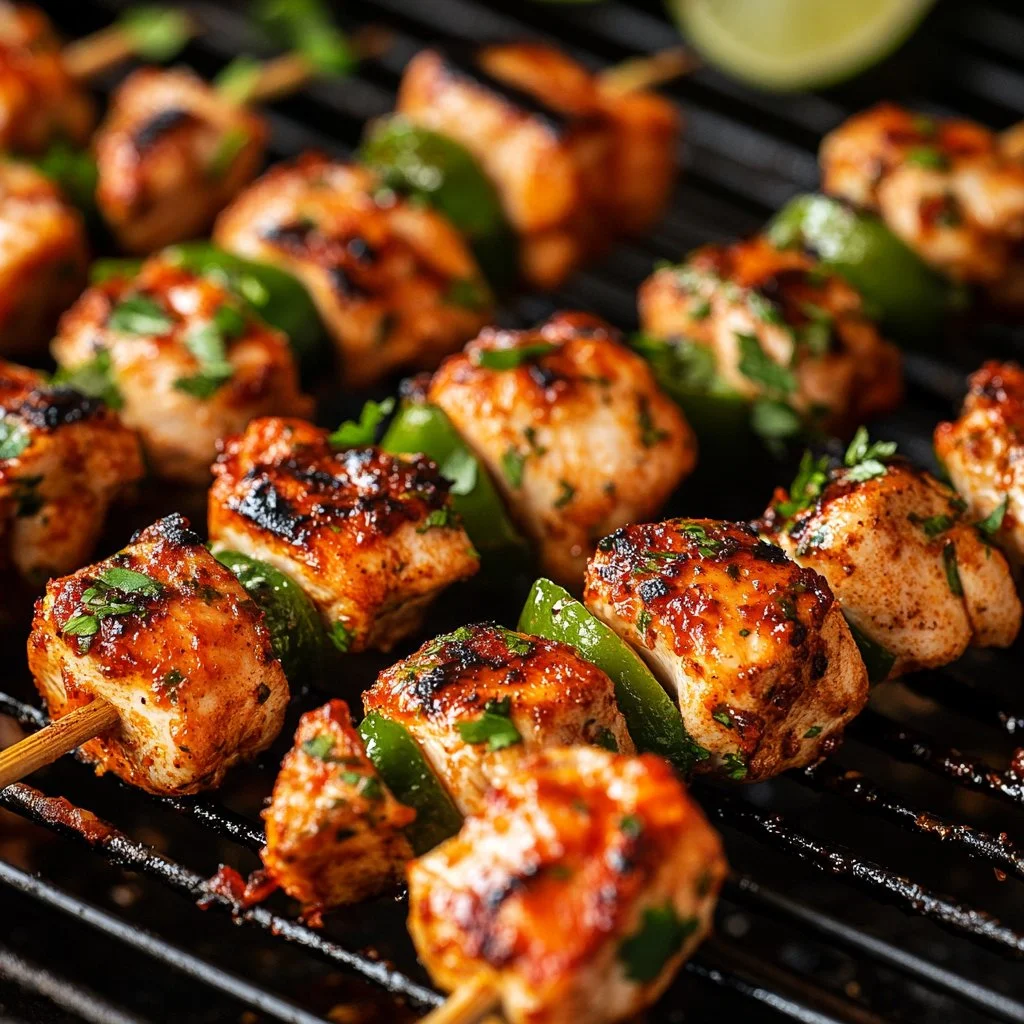 Mexican Barbecue - tender chicken skewers marinated with a delicious Mexican blend of spices for the perfect barbecue