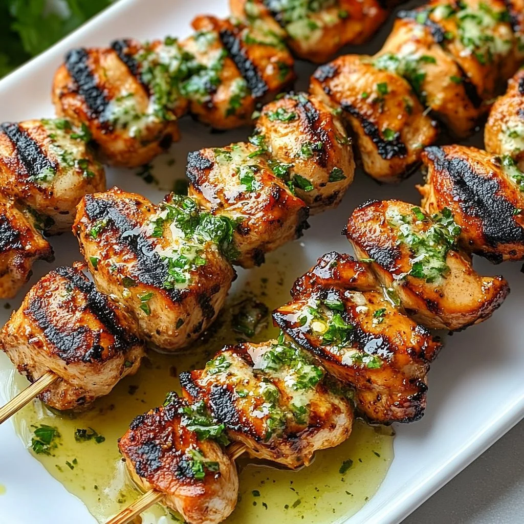 Peruvian Grilled Chicken Skewers