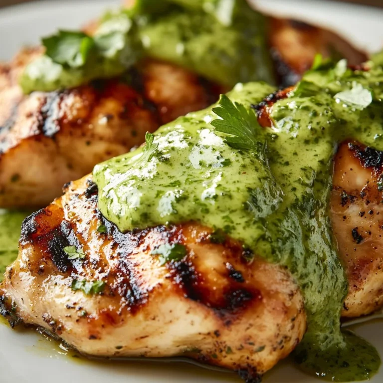 Peruvian grilled chicken served with creamy green sauce on a plate