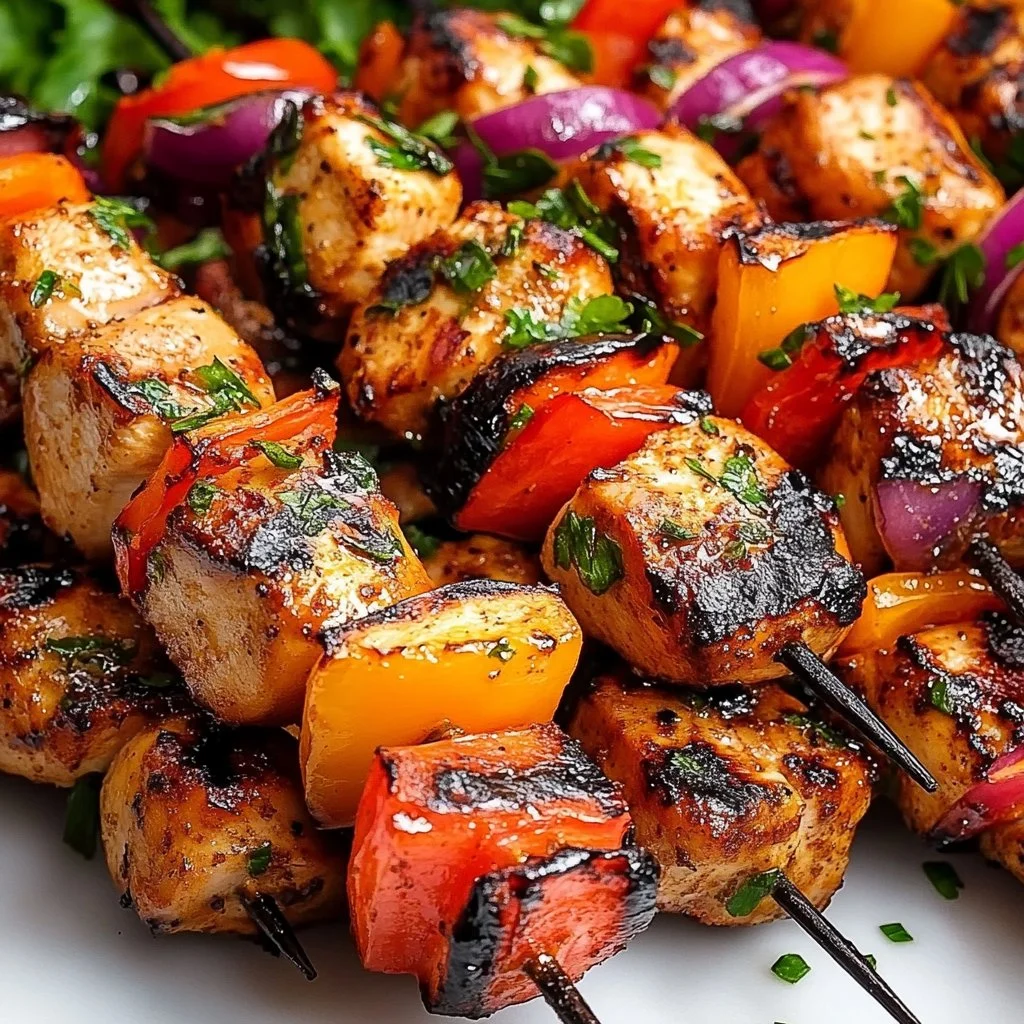 Pin by Marissa Rahlf on Yummy food | Kabob recipes, Chicken kabob recipes, Grilled chicken kabobs