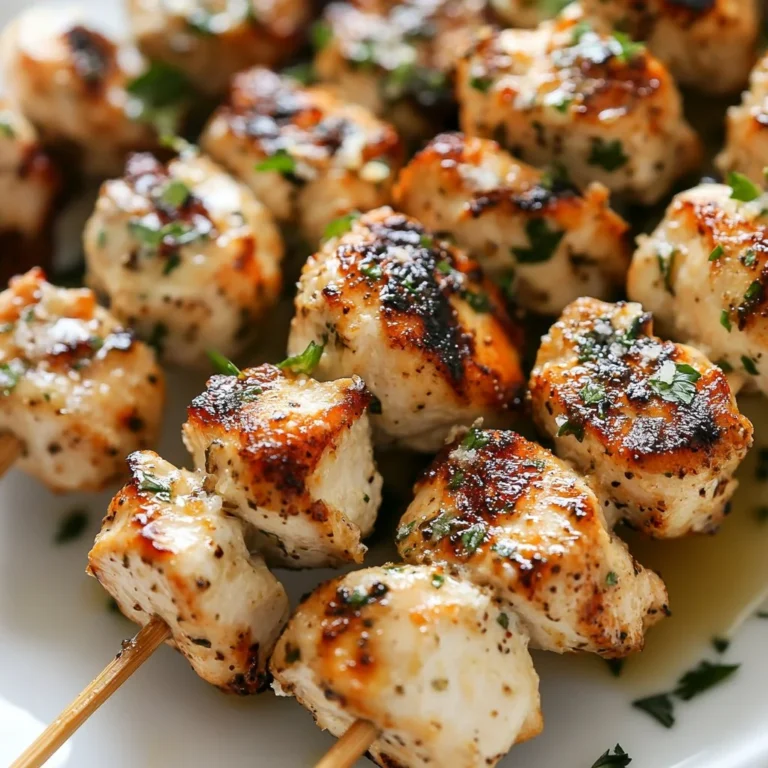 Ranch Garlic Parmesan Chicken Skewers on a grill served with dipping sauce