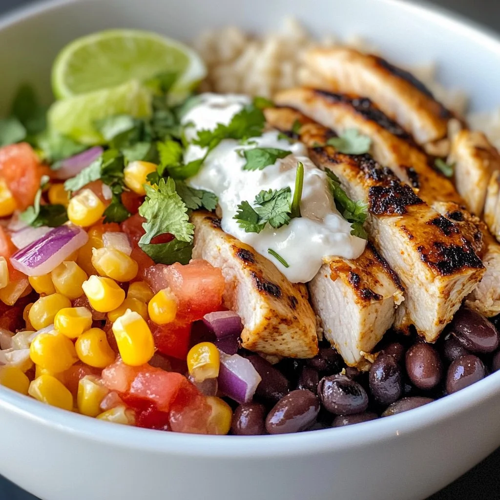 Street Corn Chicken Rice Bowl
