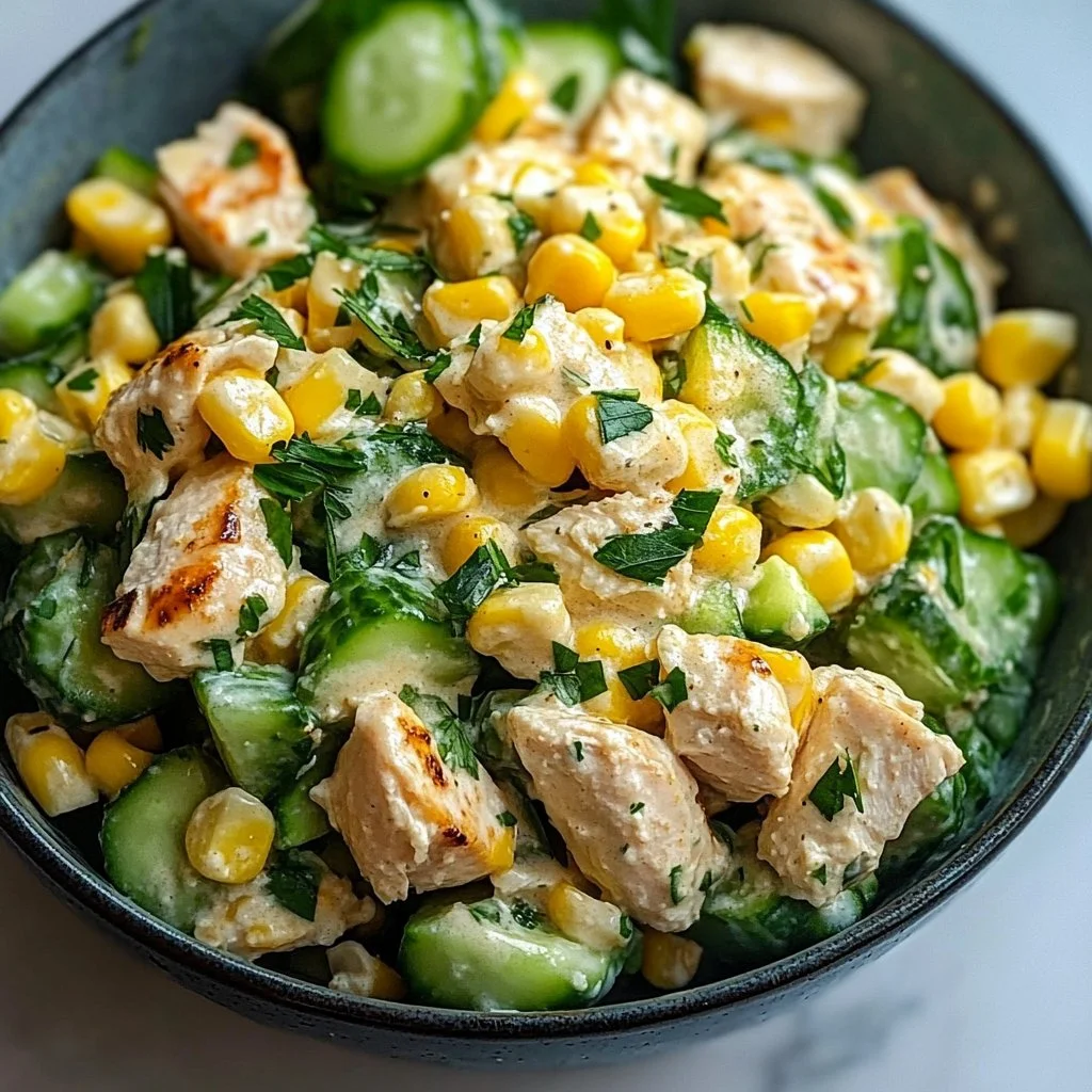 Street Corn Creamy Cucumber Chicken Salad: An Amazing Ultimate Recipe