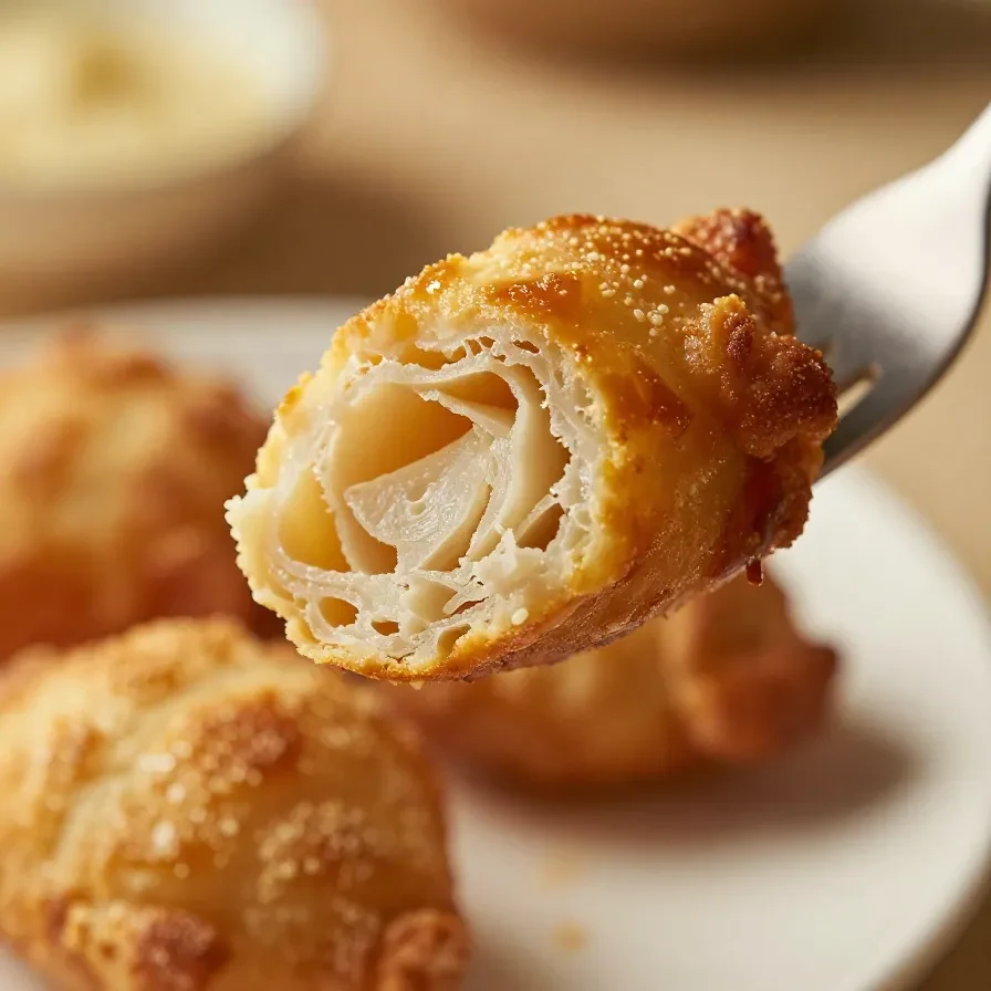 A plate of golden-brown pigs in a blanket served on a wooden table.